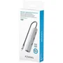 AISENS Dock USB-C a Ethernet Gigabit + Hub 1xUSB-C + 2xUSB-A, Gris, 15cm